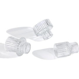 MaxBlaster Portavelas de Vidrio cónico para centros de Mesa, decoración de Boda y Cena (3PCS, Transparente)