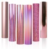 GIRAFVINYL Holographic Vinyl Rose Gold Permanent Vinyl Adhesive Vinyl for