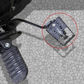 XUYUZDQ 1 Piece Motorcycle Footrests & 2 Pieces Valve Caps for Motorcycle CNC Aluminum, Valve Caps for Motorcycle Tyres, Universal for Rebel CM300 500 CMX300 500 2017-2024 (Black)