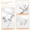 Operitacx 5pcs Lobster Buckle Clasp Necklace Extension Chain Jewelry Connector