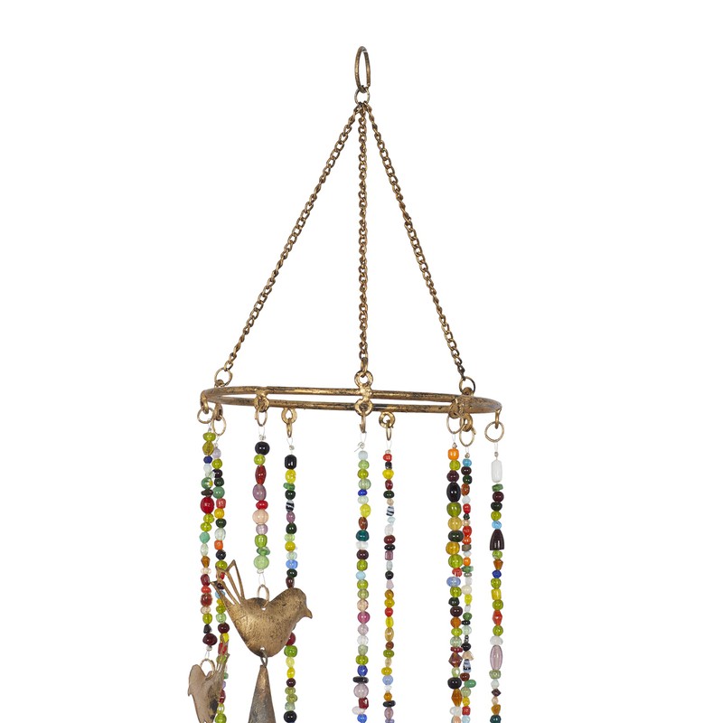 Deco 79 41456 Windchime, 7" W x 26" H, Gold