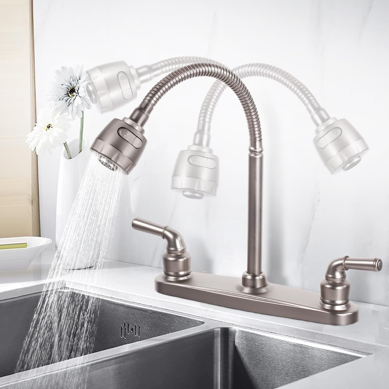 RV Kitchen Faucet Non-Metallic, Flexible Spout for Campers, Motorhomes, Travel
