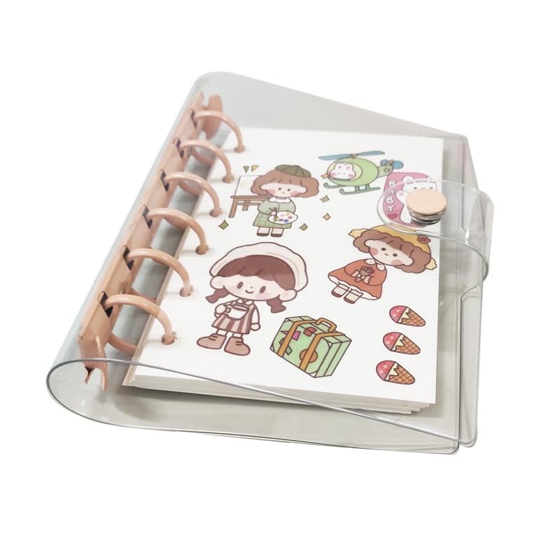 Clear Binder Cover A7 6 Holes PVC M6 Notebook Shell
