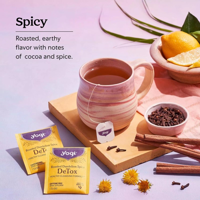 Yogi Tea Organic Roasted Dandelion Spice Detox 16 Ct