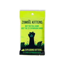 Zombie Kittens Expansion Pack by Exploding Kittens - 2-5 Players - Ages 7+ - 15 Minutes to Play - Zombie Kittens Original Game Required - Party Game, Family Game Night, Kid and Adult Card Game