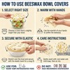3 Pcs Beeswax Bowl Covers for Bread Proofing, Reusable Sourdough