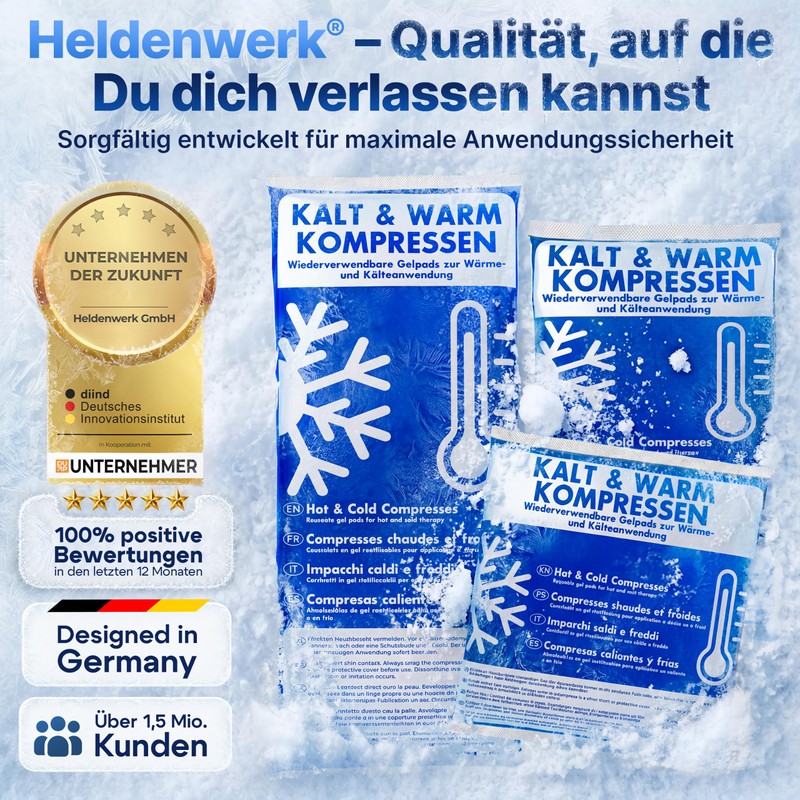 HELDENWERK® Cold Warm Compress | Cool Packs Gel for Children