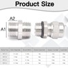 Biaungdo 4 Pack NPT 1/4" Cable Gland Waterproof, Stainless Steel