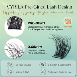 Lash Cluster, 150pcs Eyelashes Clusters,Easy to Apply -Lushy Kit