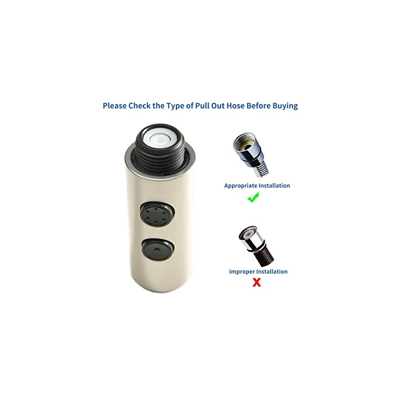 Kitchen Sink Faucet Sprayer Head, 2 Functions Sprayer Attachment for