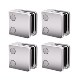 Glass Clamp－4 PCS Adjustable Glass Shelf Bracket, 1/4" 5/16" 3/8" 316 Stainless Steel Glass Clamps, Suitable for Railing, Stairs