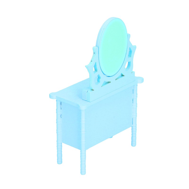 1:12 Scale Dollhouse Toilet Table High Simulation Wooden Miniature Dressing