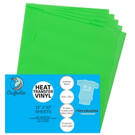 Craftables HTV hojas padres, Verde brillante, 5 Sheets, 1