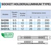 TONE SH2312L Socket Holder (Aluminum Type) 0.37 inch (9.5 mm)