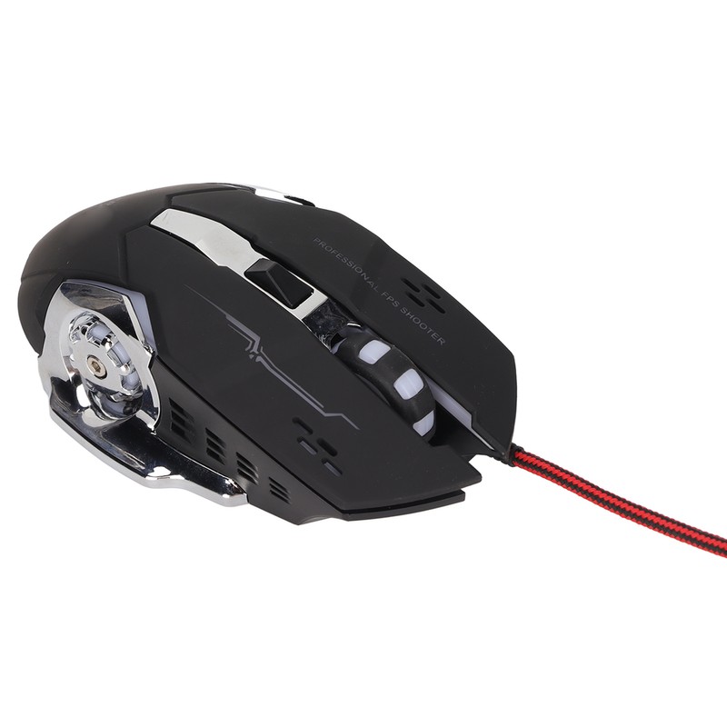 RGB Wired Gaming Mouse Side Key Design 1200DPI RGB Breathing