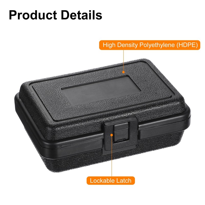 sourcing map Hard Carry Case 6.5" High-Density Polyethylene Empty Tool