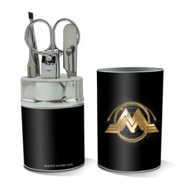 Wonder Woman Movie Golden Lasso Logo Stainless Steel Manicure Pedicure Grooming Beauty Care Travel Kit