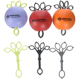 Handmaster Plus Physical Therapy Hand Exerciser (Colours May Vary), 9 Piece Set