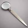 Liards Nickel 7 1/2" Letter Opener with Magnifying Glass. -
