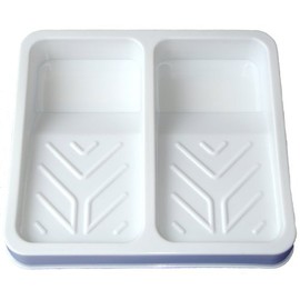 70mm Artist Double Paint White Plastic Roller Tray