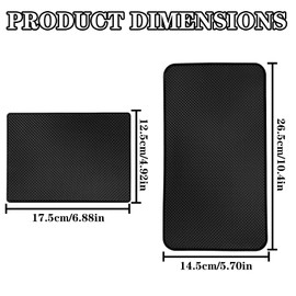 3 Stück Klebepads Auto Antirutschpad, Anti Rutsch Matte Auto Handy,Anti Rutsch Matte Auto，Antirutschmatte Armaturenbrett Auto, für Handy Schlüssel Sonnenbrille (27x15cm, 18x13cm)