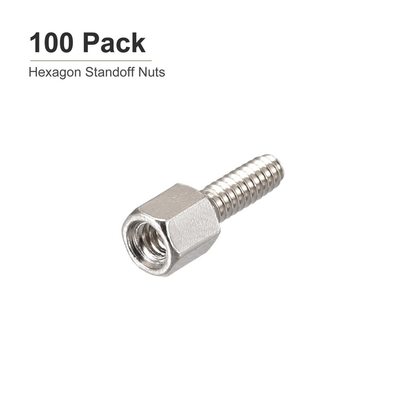 DTGN 4#-40x5x8mm (DxHLxML) - Latón Hexagonal Separador - 100 Paquete