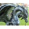 GARDENGREETERS Dragon Statue with Solar Light Lantern Figurine
