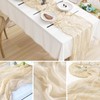 Cheesecloth Table Runner, Beige Cheesecloth Table Runner, Boho Gauze Cheese
