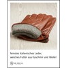 AKAROA ESTD 2019 TIM Men's Leather Gloves, Touchscreen Function, Italian
