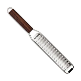 Microplane Master zester, stainless steel, walnut wood