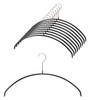 MAWA German Non-Slip Hangers, Economic, 40P, Black, Set of 10,
