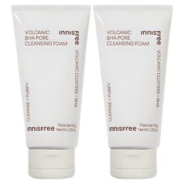 Innisfree Volcanic Pore Baja Cleansing Foam, 150g, 2 pieces / 이니스프리 화산송이 모공 바하 클렌징 폼, 150g, 2개