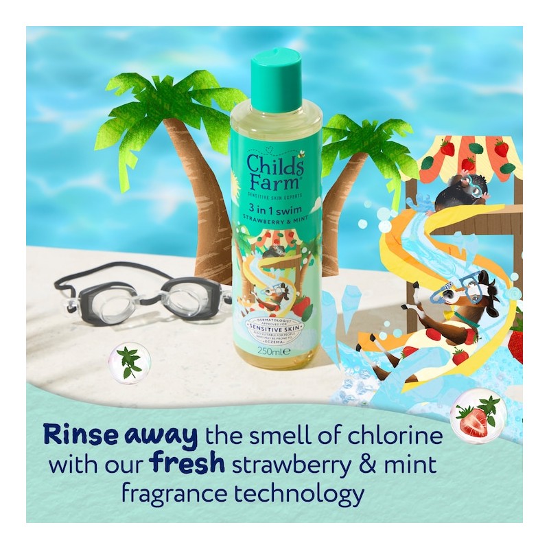 Childs Farm 3 In 1 Swim, Strawberry & Mint 250ml