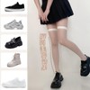Senteria Knee High Socks, Lace, Long Stockings, Compression Socks, Black,