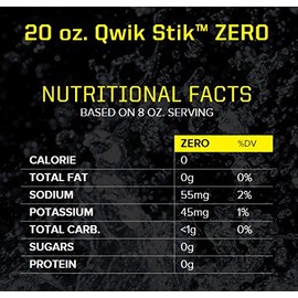 Sqwincher ZERO Qwik Stik - Sugar Free Electrolyte Powdered Beverage Mix, Grape 060107-GR (Pack of 50)