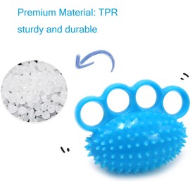 Hand Exerciser Finger Grip Ball Massage Squeeze Stress Strength Trainer for Hand Therapy Rehabilitation