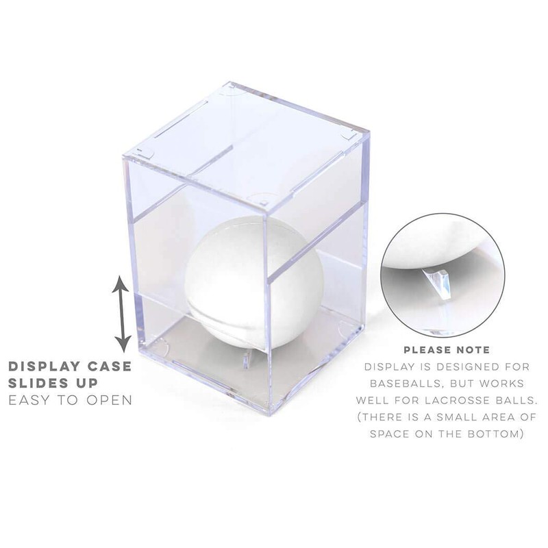 Square Acrylic Display Case | Guys Lacrosse Ball Holder |