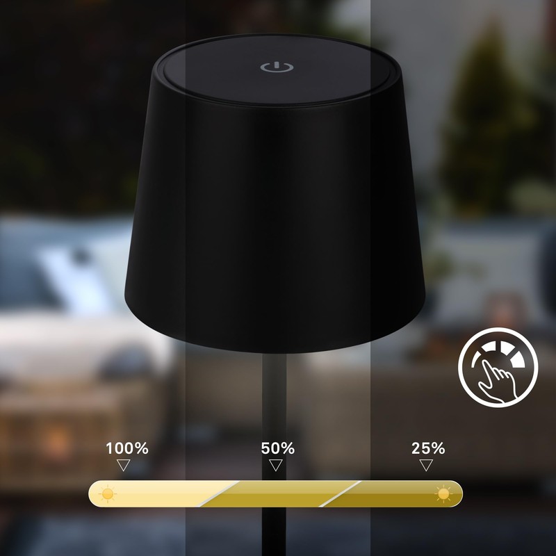 BRILONER - LED Table Lamp Wireless Dimmable Bedside Lamp Touch