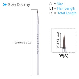 CoCud Detail Brushes, 0# 6mm Tip, Nylon Small Miniature Painting Brush, White - (Applications: for Fine Detail Art Painting), 50 Pieces