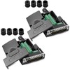 Harissess 2 Pieces DB25 Solderless Plug, RS232 D-SUB Serial to
