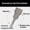 2 Pcs Screwdriver Nut Driver Bit, 11 mm Metric Hex