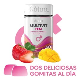 Suplemento Súluu Multivitamínico Femenino Ácido Fólico Vitaminas D3 K1 B3 B6 B12 C Hierro y Calcio Sin Gluten