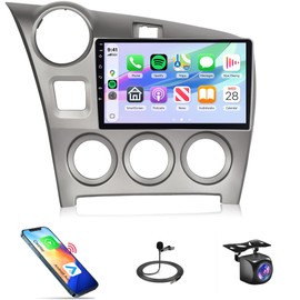 Android 15 4G+64G Car Radio for Toyota Matrix Radio 2009-2014, Rimoody Car Stereo Wireless Carplay Andorid auto Mirror Link 9'' Touchscreen GPS WiFi Bluetooth FM/RDS EQ-32 SWC Backup Camera