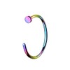 PiercedOff Rainbow PVD over Titaniium Nose Ring - Thickness 20GA