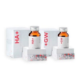 Dekós Start Young | Pack de Suplementos Alimenticios Incluye 1 HA con Ácido Hialurónico, Colágeno Hidrolizado, Coenzima Q10 + 1 GW con Biotina, Omega 3 y Vitaminas A, C y E