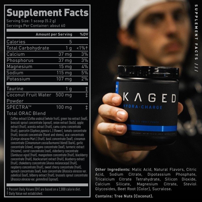 Kaged Electrolyte Hydration Powder | Lemon Lime | Sports Drink