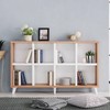 H6204 8-Compartment 2-Tier Wide Bookshelf 1600 6 Colors Dark Gray