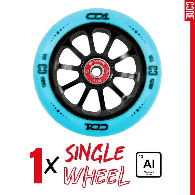 CORE CD1 Spoked Stunt Scooter Wheel 110mm ABEC 9 Bearings
