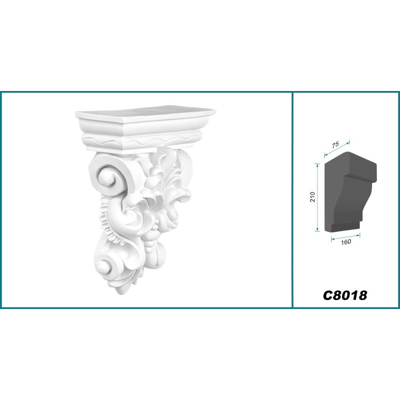 Stucco Console - Large Selection 160 x 75 mm Wall