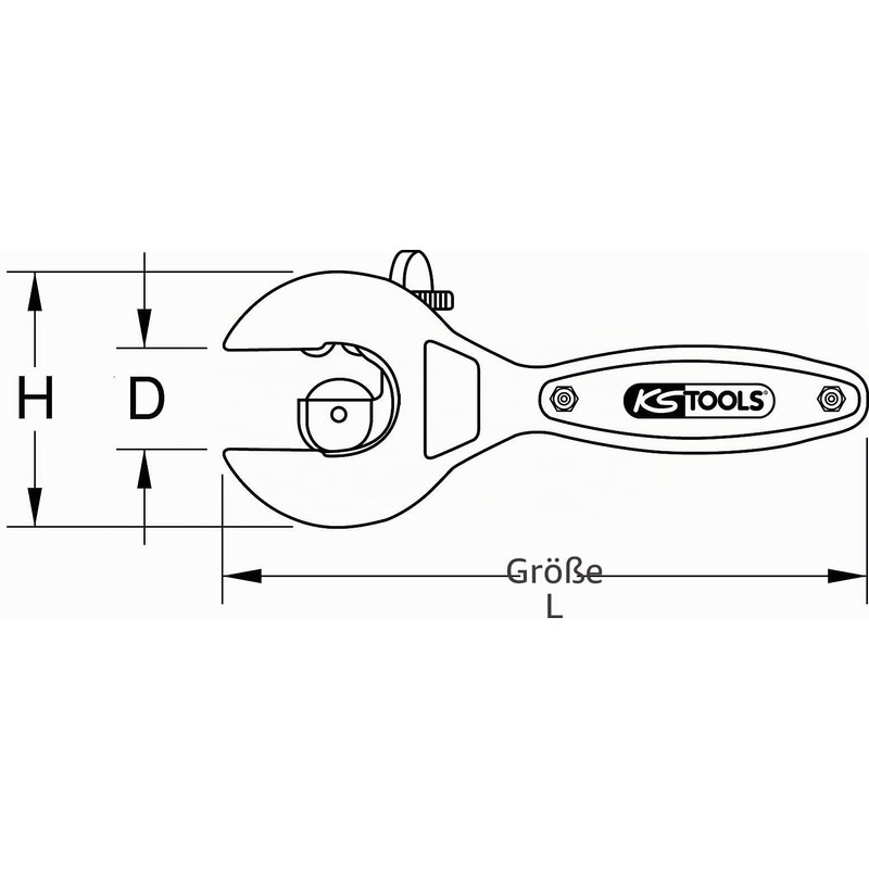 KS Tools 104.5022 Ratchet pipe cutter, 8-23mm